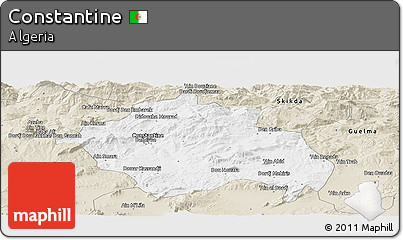 Classic Style Panoramic Map of Constantine