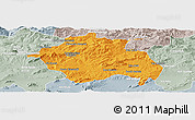 Political Panoramic Map of Constantine, lighten, semi-desaturated