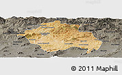 Satellite Panoramic Map of Constantine, darken, semi-desaturated