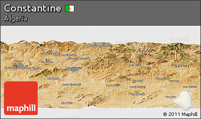 Satellite Panoramic Map of Constantine