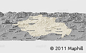 Shaded Relief Panoramic Map of Constantine, darken, desaturated