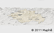 Shaded Relief Panoramic Map of Constantine, lighten, semi-desaturated