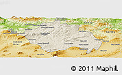 Shaded Relief Panoramic Map of Constantine, physical outside