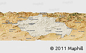 Shaded Relief Panoramic Map of Constantine, satellite outside