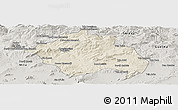 Shaded Relief Panoramic Map of Constantine, semi-desaturated