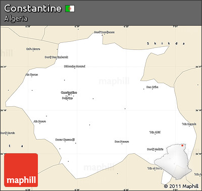 Classic Style Simple Map of Constantine