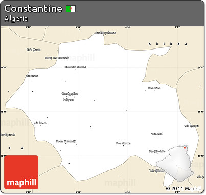 Classic Style Simple Map of Constantine