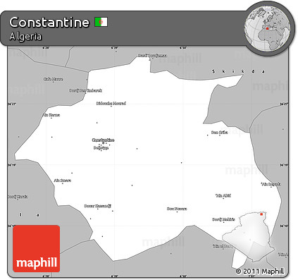 Gray Simple Map of Constantine