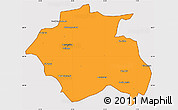 Political Simple Map of Constantine, cropped outside