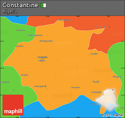 Political Simple Map of Constantine