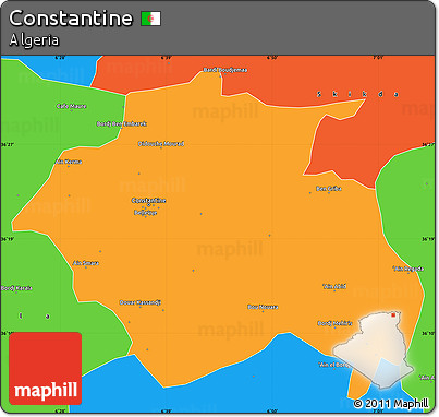 Political Simple Map of Constantine