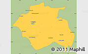 Savanna Style Simple Map of Constantine, single color outside