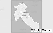 Gray 3D Map of Djelfa, single color outside