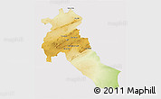 Physical 3D Map of Djelfa, cropped outside