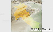Physical 3D Map of Djelfa, semi-desaturated