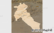 Satellite 3D Map of Djelfa, darken