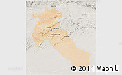 Satellite 3D Map of Djelfa, lighten, semi-desaturated