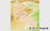 Satellite 3D Map of Djelfa, physical outside