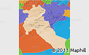 Satellite 3D Map of Djelfa, political outside