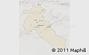 Shaded Relief 3D Map of Djelfa, lighten, semi-desaturated