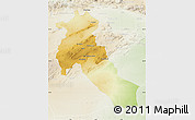 Physical Map of Djelfa, lighten