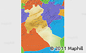 Physical Map of Djelfa, political outside