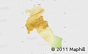 Physical Map of Djelfa, single color outside