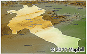 Physical Panoramic Map of Djelfa, darken
