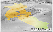 Physical Panoramic Map of Djelfa, desaturated