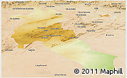 Physical Panoramic Map of Djelfa, satellite outside