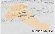 Satellite Panoramic Map of Djelfa, lighten, desaturated