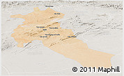 Satellite Panoramic Map of Djelfa, lighten, semi-desaturated