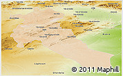 Satellite Panoramic Map of Djelfa, physical outside