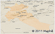 Satellite Panoramic Map of Djelfa, shaded relief outside