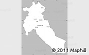 Gray Simple Map of Djelfa, single color outside