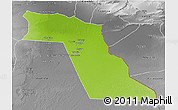 Physical 3D Map of El Oued, desaturated