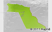 Physical 3D Map of El Oued, lighten, desaturated