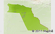 Physical 3D Map of El Oued, lighten