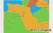 Political 3D Map of El Oued