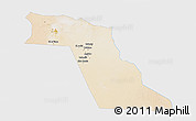 Satellite 3D Map of El Oued, single color outside