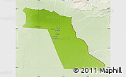 Physical Map of El Oued, lighten