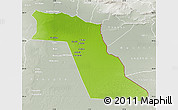 Physical Map of El Oued, lighten, semi-desaturated