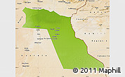 Physical Map of El Oued, satellite outside