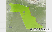 Physical Map of El Oued, semi-desaturated