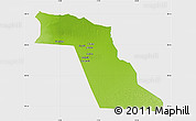 Physical Map of El Oued, single color outside