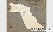 Satellite Map of El Oued, darken