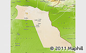 Satellite Map of El Oued, physical outside