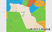 Satellite Map of El Oued, political outside