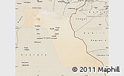 Satellite Map of El Oued, shaded relief outside