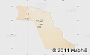 Satellite Map of El Oued, single color outside